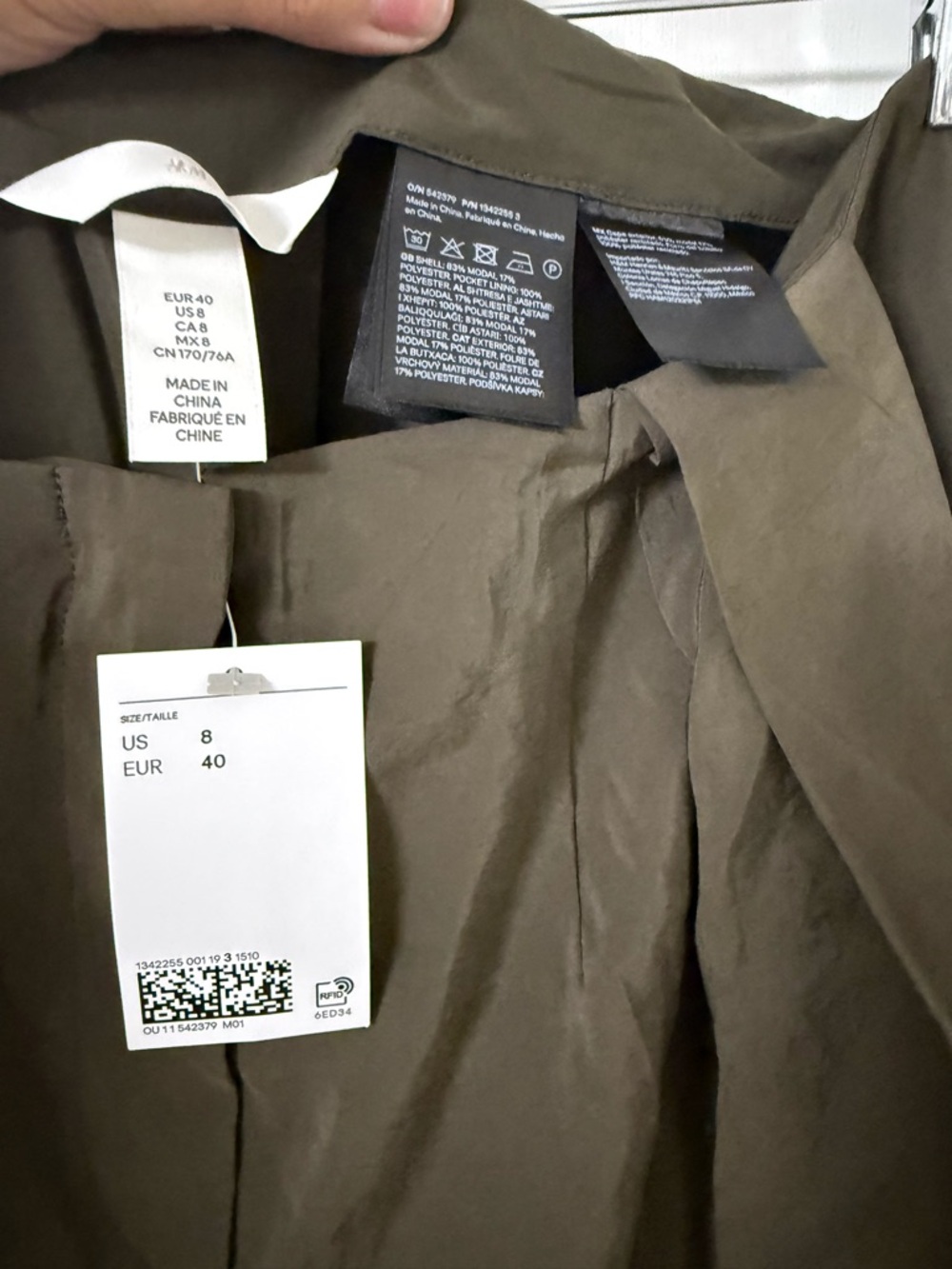 H&M Olive Green Balloon-Leg Modal Pants - Picture 5 of 9